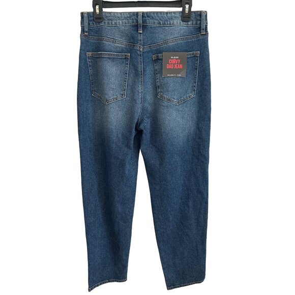 Celebrity Pink, High Rise Curvy Dad Jean, Distressed Size 11/30 - Picture 2 of 7